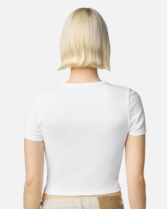American Apparel BR210 - Women's Baby Rib Cropped Tee