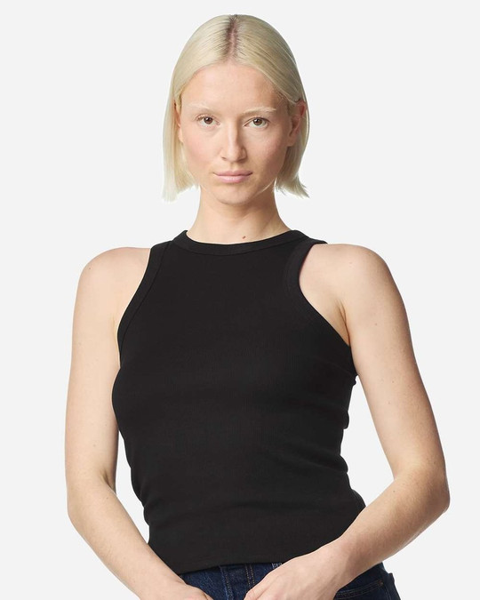 American Apparel BR2101 - Camiseta sin mangas acanalada para mujer