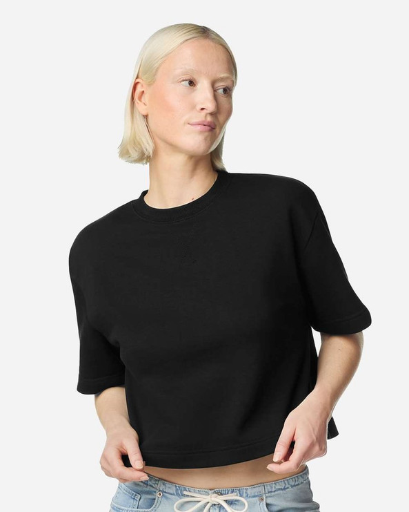 American Apparel FTCB0 - Women's French Terry Mid-Length Boxy Top