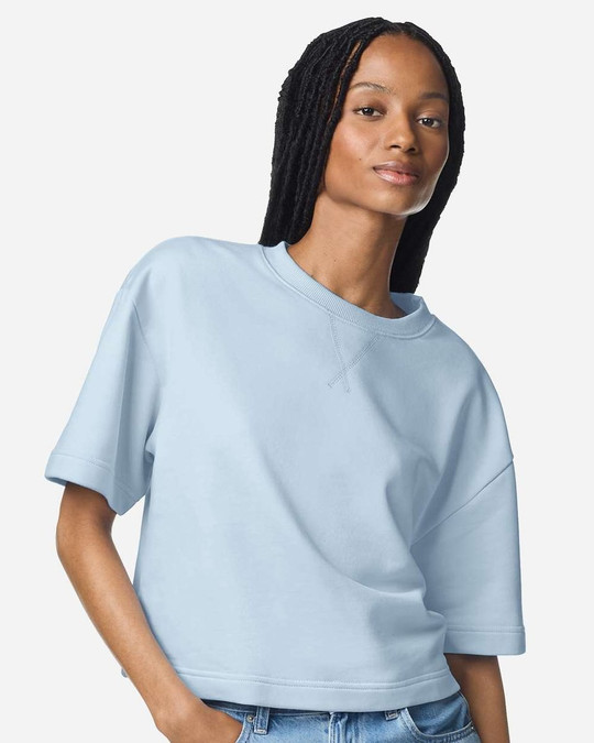 American Apparel FTCB0 - Women's French Terry Mid-Length Boxy Top