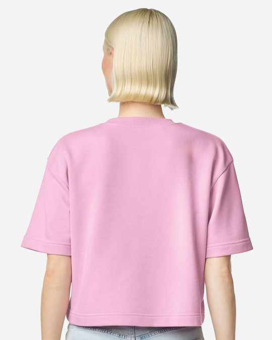 American Apparel FTCB0 - Top cuadrado de longitud media de felpa francesa para mujer