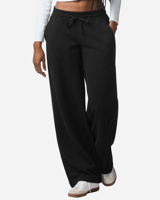 American Apparel FTP00 - Pantalones de pierna ancha de felpa francesa para mujer