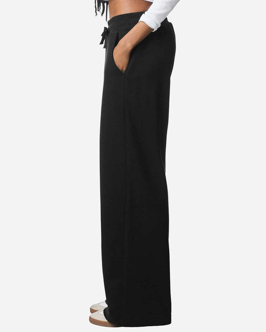 American Apparel FTP00 - Pantalones de pierna ancha de felpa francesa para mujer