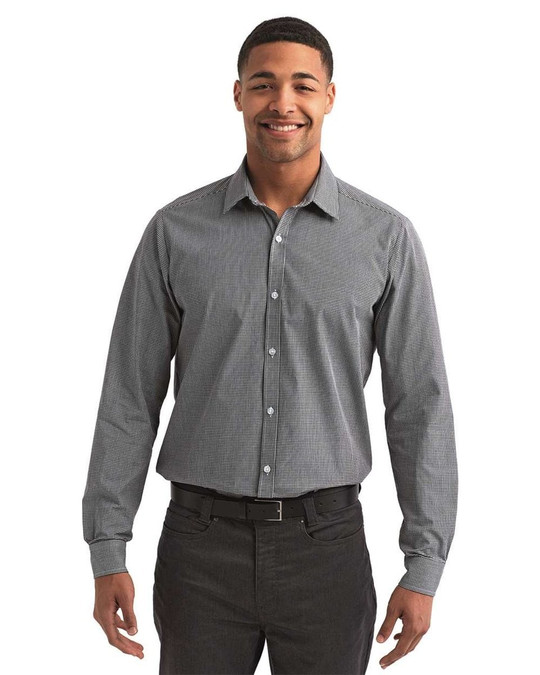 Artisan Collection by Reprime RP220 - Men's Microcheck Gingham Cotton Shirt