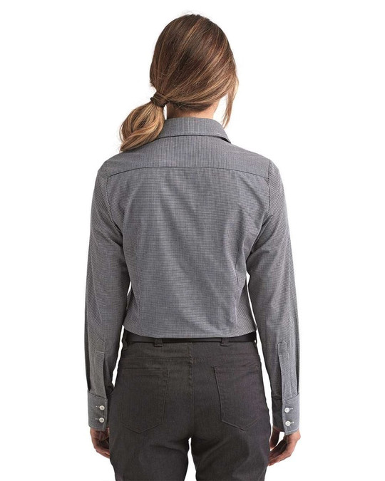 Artisan Collection by Reprime RP320 - Camisa de algodón microcuadros gingham para mujer
