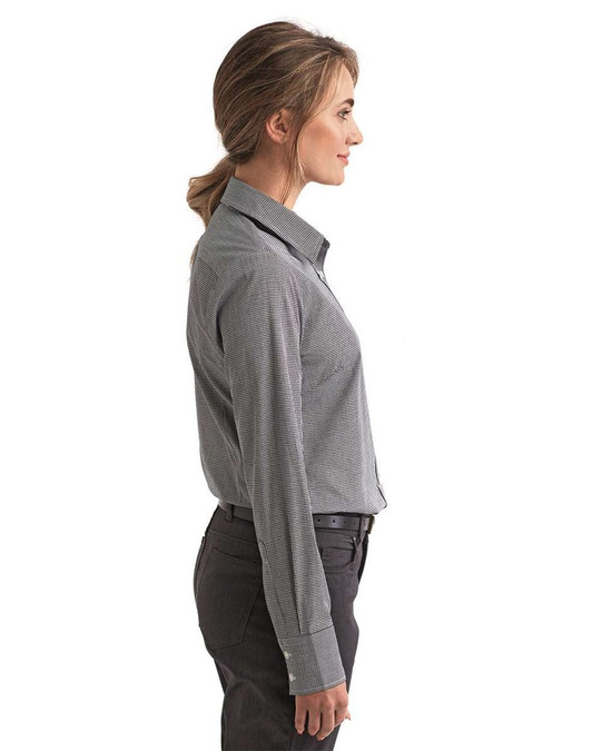Artisan Collection by Reprime RP320 - Camisa de algodón microcuadros gingham para mujer
