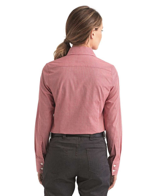 Artisan Collection by Reprime RP320 - Camisa de algodón microcuadros gingham para mujer