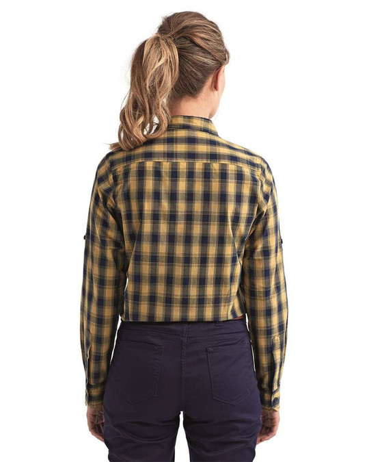 Artisan Collection by Reprime RP350 - Camisa de vestir de algodón a cuadros para mujer Mulligan