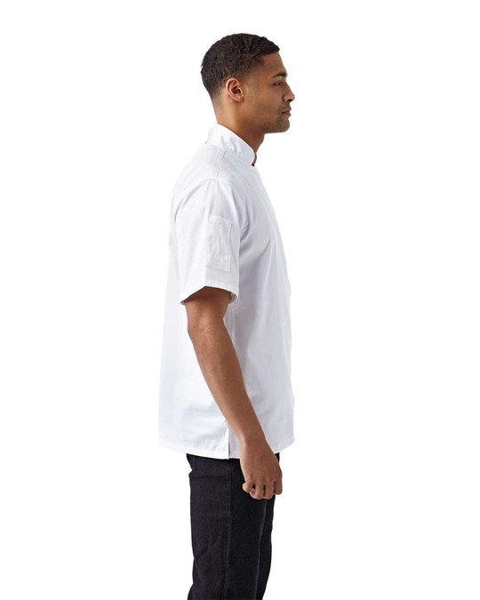 Artisan Collection by Reprime RP906 - Unisex Zip-Close Short Sleeve Chef's Coat