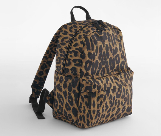 BAGBASE BG195S - Small leopard-print backpack