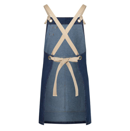 KARLOWSKY KYLS41 - Urban stil denim haklappförkläde