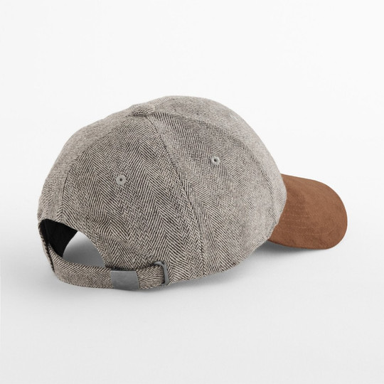 BEECHFIELD BF627 - SUEDE PEAK HERRINGBONE CAP