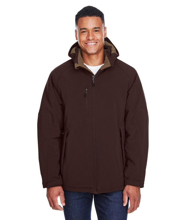 Ash City North End 88159 - Glacier Manteau Isolé Pour Homme À Extérieur Doux Avec Capuchon Amovible