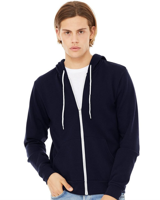 Bella+Canvas 3739 - Unisex Poly-Cotton Fleece Full-Zip Hoodie