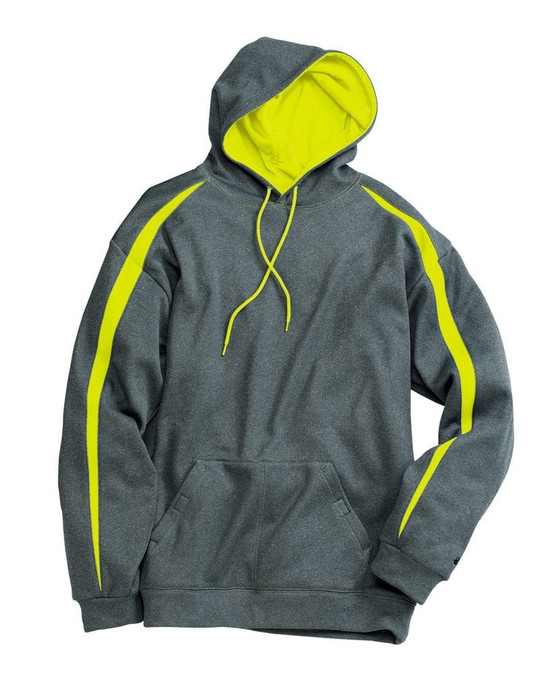 Badger 1467 - Sudadera con capucha de forro polar de poliéster Fusion Colorblock