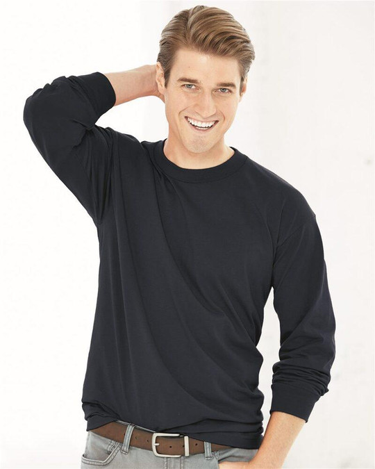 Bayside 2955 - Camiseta de Manga Larga Hecha en Unión