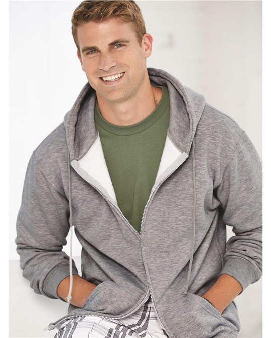 Bayside 900 - Sudadera con capucha y cremallera completa fabricada en EE. UU.