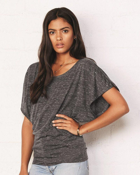 Bella+Canvas 8821 - Ladies' Flowy Draped Sleeve Dolman T-Shirt