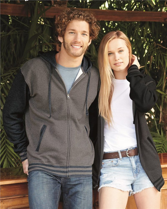 Independent Trading Co. IND45UVZ - Sudadera con capucha y cremallera completa estilo universitario unisex