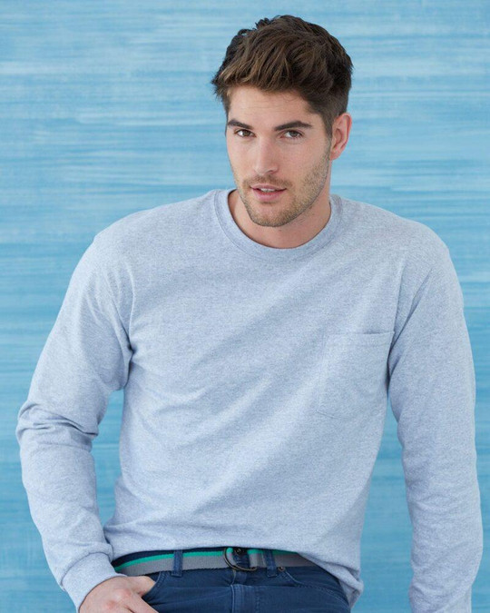 Gildan 2410 - T-shirt à manches longues Ultra Cotton™ avec une poche
