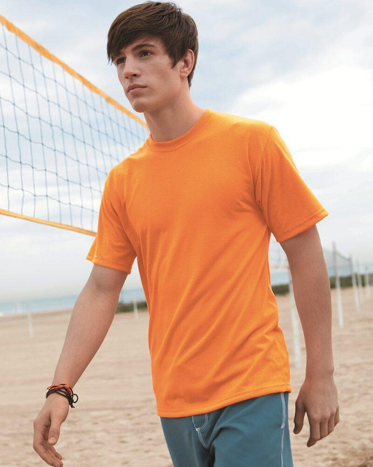 Jerzees 21MR - Camiseta de Manga Corta de Rendimiento Deportivo