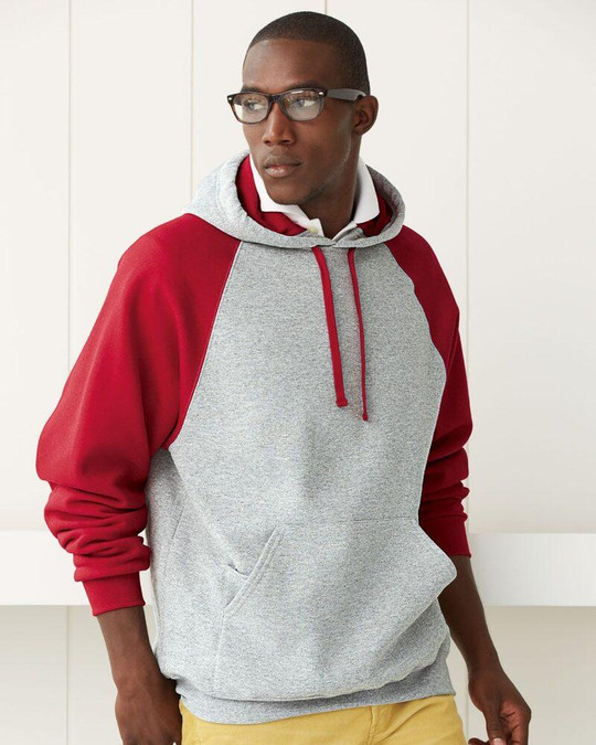 Jerzees 96CR - Sudadera con capucha y bloques de color Nublend®