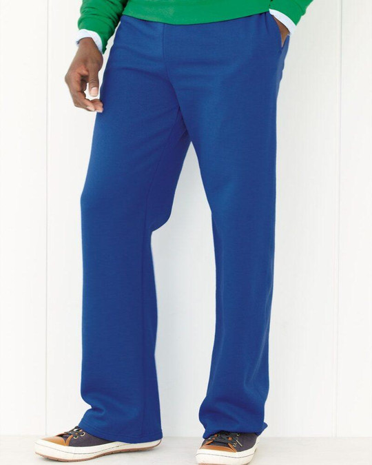 Jerzees 974MPR - Pantalones de chándal con bolsillos y fondo abierto NuBlend®