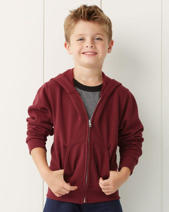 Jerzees 993BR - Sudadera con capucha y cierre completo para jóvenes NuBlend®