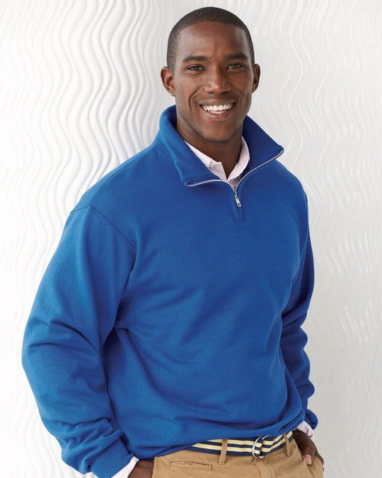 Jerzees 995MR - Nublend® Sweatshirt à col officier zippé un quart