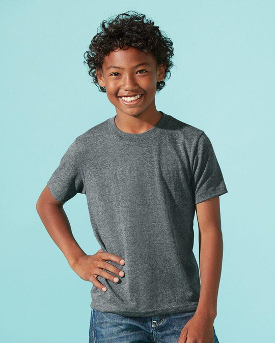 Next Level 6310 - Remera Triblend de cuello redondo para niños
