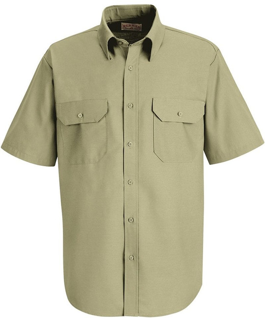 Red Kap SP60 - Camisa de Manga Corta de Uniforme de Vestir
