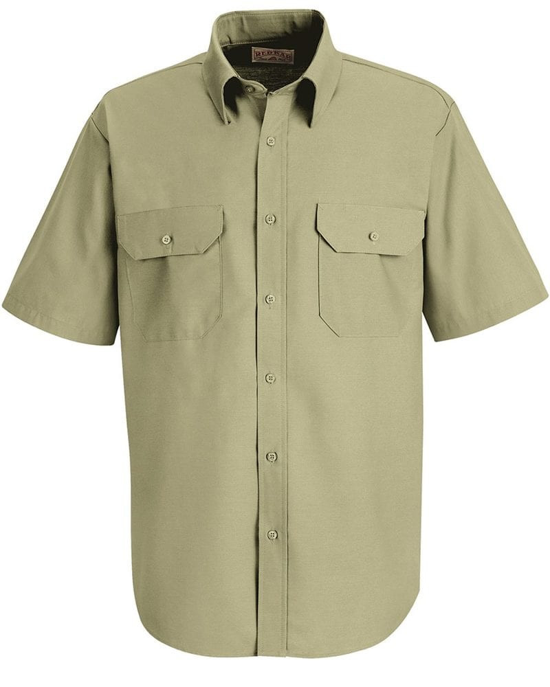 Red Kap SP60 - Camisa de Manga Corta de Uniforme de Vestir