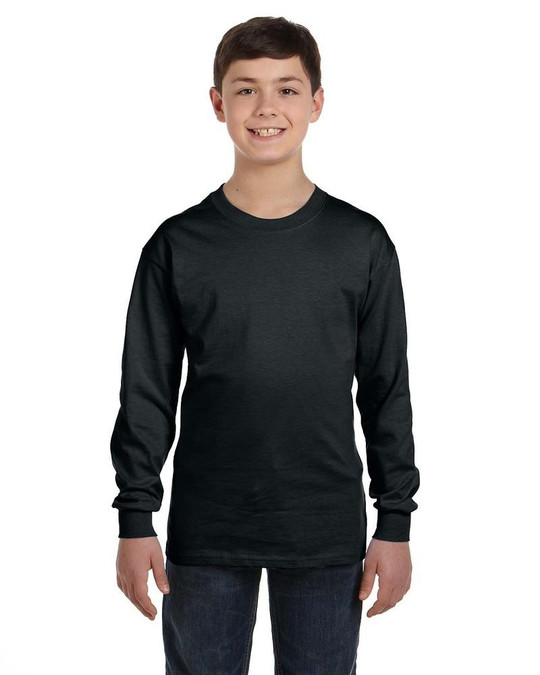 Gildan G540B - T-shirt à manches longues pour jeunes en coton épais 5,3 oz.