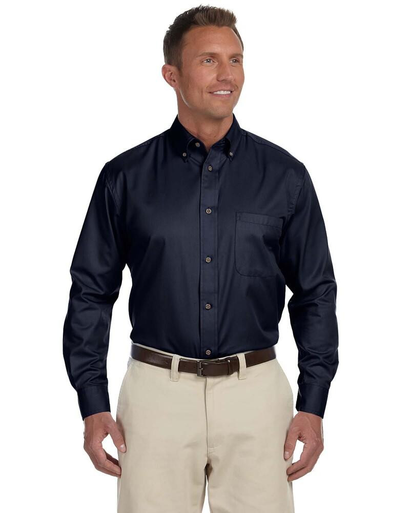 Harriton M500T - Twill à manches longues Tall Easy Blend
