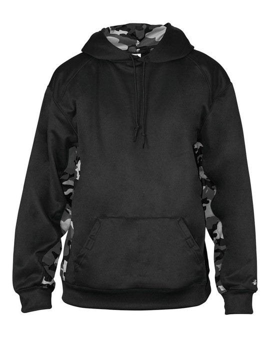 Badger 1469 - Sudadera con capucha de forro polar de rendimiento en bloques de color camuflaje