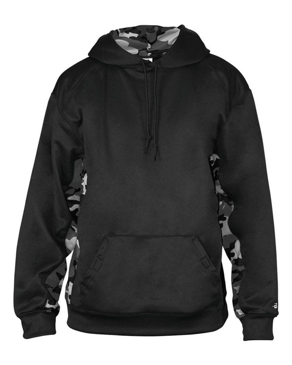 Badger 1469 - Camo Colorblock Performance Fleece Hooded Sweatshirt