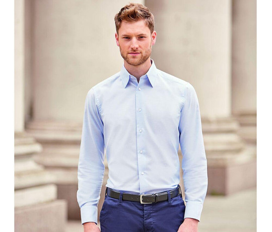 Russell Collection JZ922 - Men's Fitted Oxford Shirt with Italian Collar