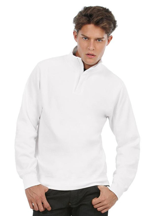B&C BCID4 - Sweatshirt Col Zippé Homme