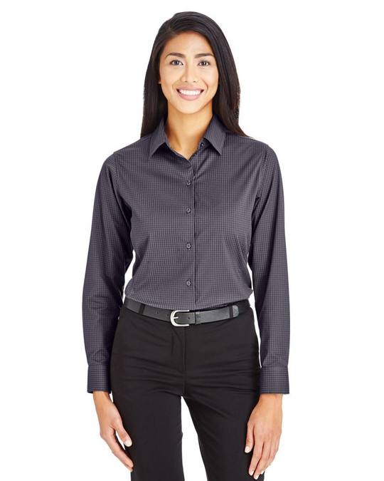 Devon & Jones DG535W - Chemise à carreaux mini ton sur ton Ladies CrownLux Performance