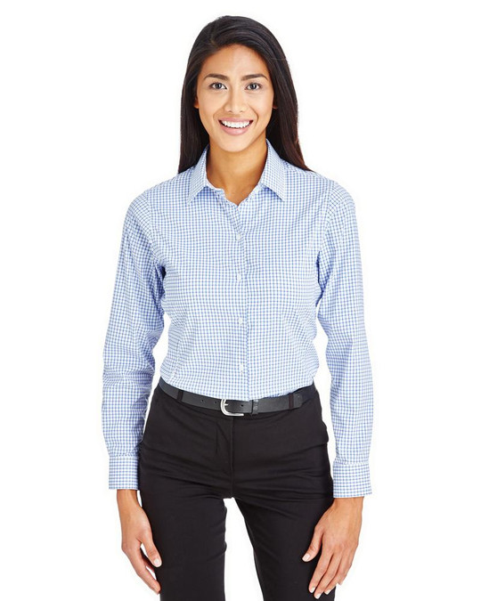 Devon & Jones DG540W - Chemise à micro-carreaux pour femmes CrownLux Performance
