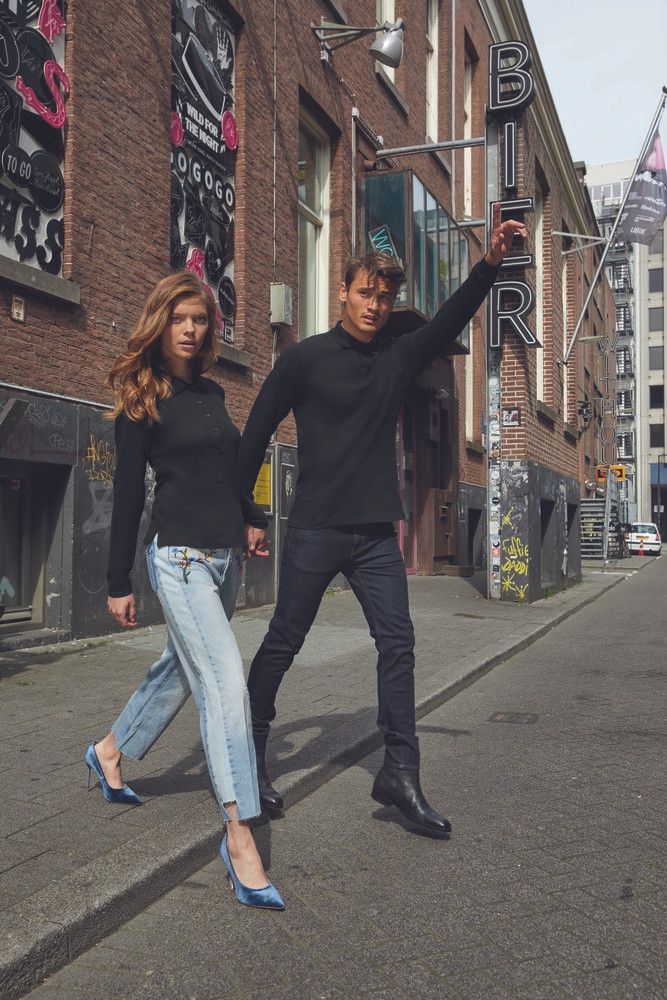 polo homme manches longues