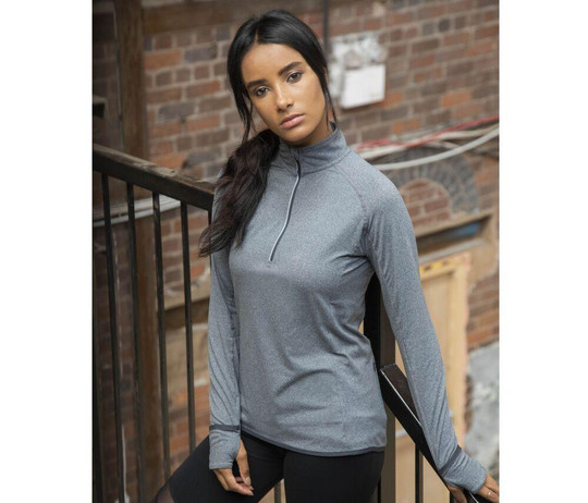 Tombo TL563 - Ladies' long sleeved 1/4 zip top