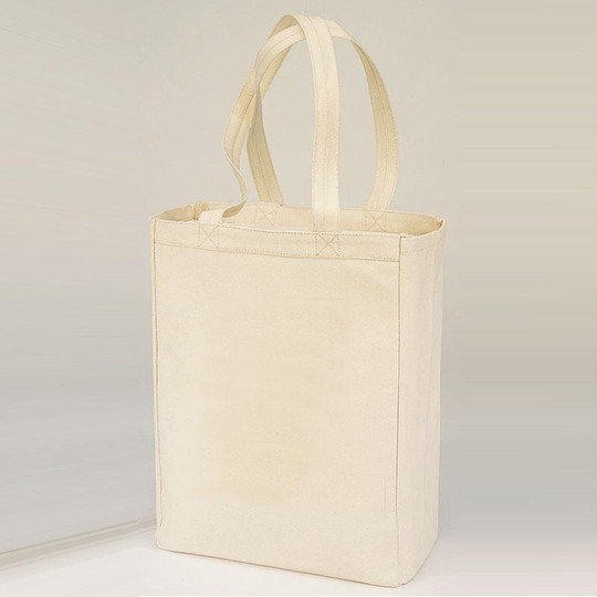 Q-Tees Q1000 - Sac de courses en toile avec soufflet