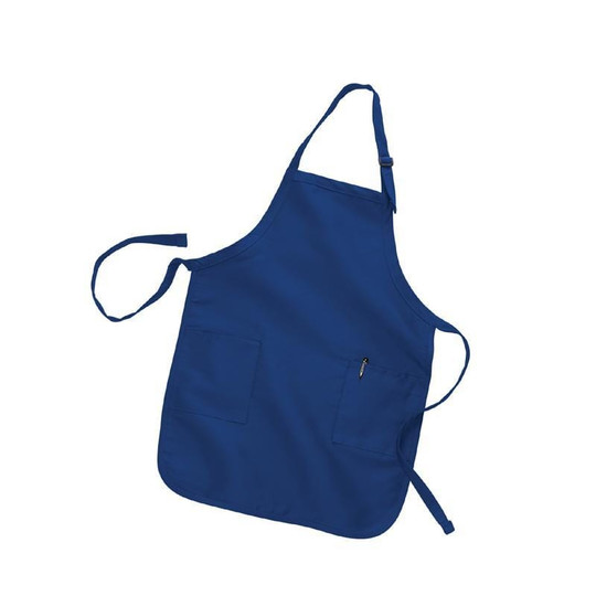 Q-Tees Q4350 - Tablier Long avec 2 Poches Plaquées