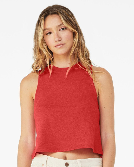 Bella+Canvas 6682 - Camiseta de Tirantes Recortada para Damas