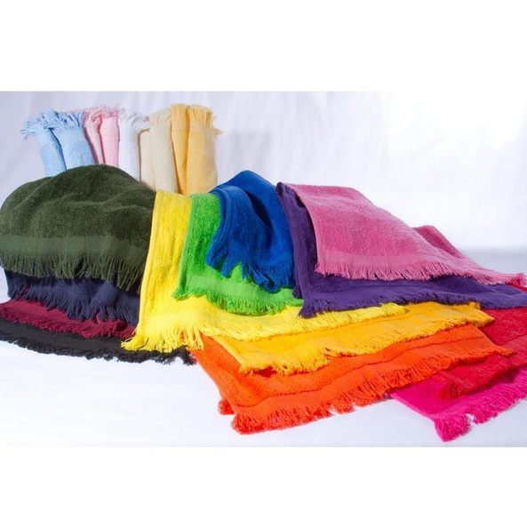 Q-Tees T100 - Fingertip Towel Fringed