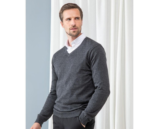 Henbury HY720 - Herren-Pullover mit V-Ausschnitt