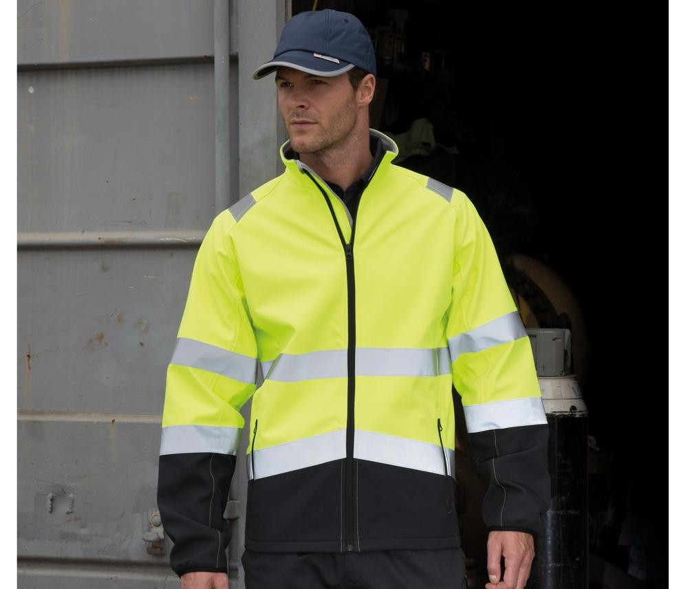 Result RS450 - Arbeits-Softshelljacke mit hoher Sichtbarkeit