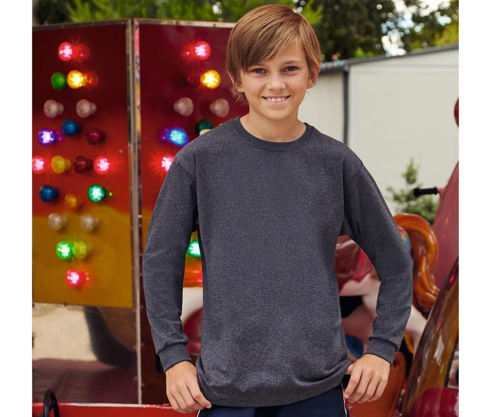 Fruit of the Loom SC6107 - Maglietta a maniche lunghe per bambini