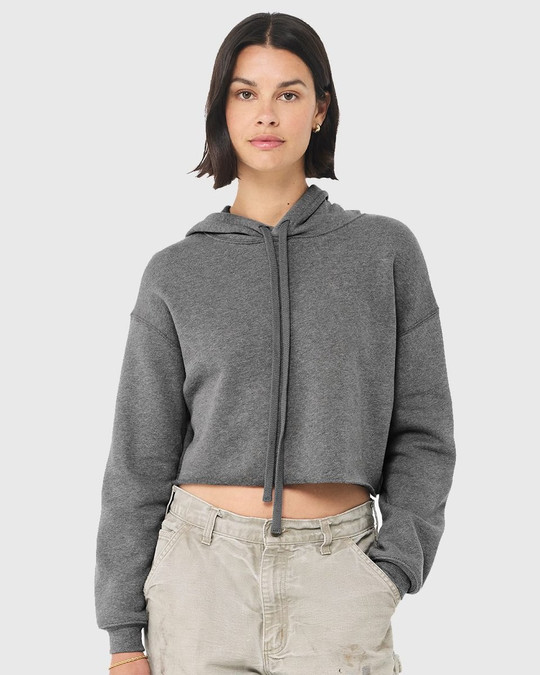 Bella+Canvas 7502 - Sudadera con Capucha Recortada de Lana para Mujer